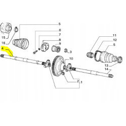PÓŁWAŁEK PRAWY MECHANIZMU RÓŻNICOWEGO FIAT UNO OE 7744669