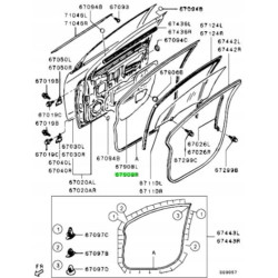 Osłona wodna drzwi przednich Mitsubishi Lancer OE 7265A034