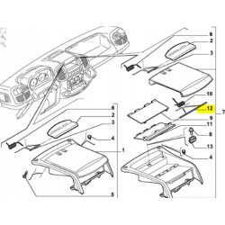 Wspornik, schowek deski rozdzielczej Fiat Ducato OE 71728905