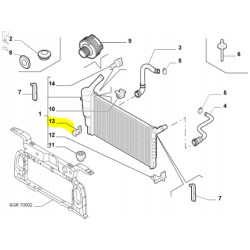 Mocowanie chłodnicy dolne Fiat Panda OE 71738390