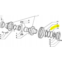 Pierścień dyferencjału Fiat Bravo Brava OE 7728984