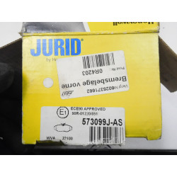 Zestaw klocków hamulcowych, hamulce tarczowe Jurid 573099J