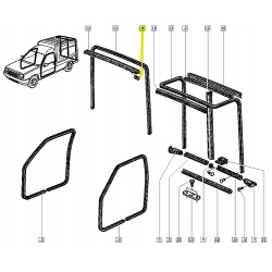 Klips uszczelki drzwi tylnych Renault Extra OE 7703077185