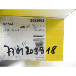 Zestaw klocków hamulcowych, hamulce tarczowe Textar 2092602