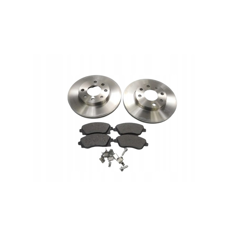 Tarcze hamulcowe przód + klocki hamulcowe Opel Corsa C Combo C OE 93182590