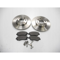 Tarcze hamulcowe przód + klocki hamulcowe Opel Corsa C Combo C OE 93182590