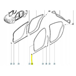 Spinka, mocowanie uszczelki Renault Fluence-Mégane Generation OE 764M10001R