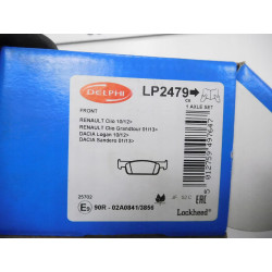 Zestaw klocków hamulcowych, hamulce tarczowe Delphi LP2479