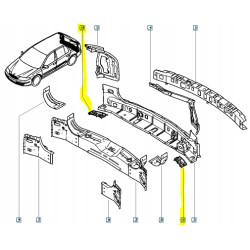 Uchwyt, wkładka belki tylnej Renault Laguna II OE 8200008728