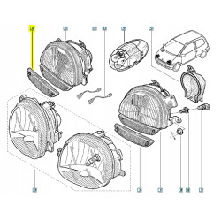 Klosz kierunkowskazu prawego Renault Twingo I OE 7701203866