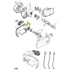 WSPORNIK,WKŁAD ZAMKA,LEWY PRZÓD OPEL CORSA B TIGRA A OE 90442219