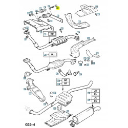 Śruba wspornika rury wydechowej Opel Omega B 90538685