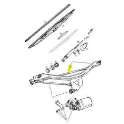 Ramię, mechanizm wycieraczek przód Opel Ascona C OE 22030948