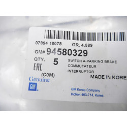 Przełącznik, hamulec postojowy Chevrolet Spark OE 94580329