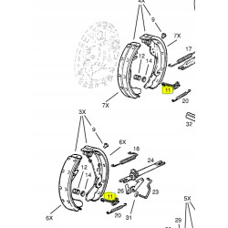 ZACISK USTALAJĄCY,SZCZĘKI HAMULCOWE TYLNE OPEL ASCONA C 90105354