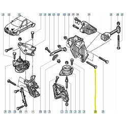 ŚRUBA MOCUJĄCA PODPORA SILNIKA RENAULT LAGUNA OE 7703101422
