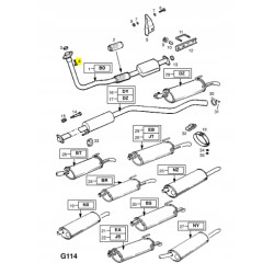Śruba rury wydechowej Opel Astra F OE 11091321