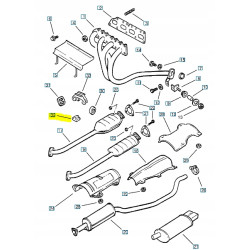 Wspornik, odbój rury wydechowej Opel Astra OE 90298633