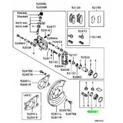 ZESTAW USZCZELNIEŃ,ZACISK HAMULCA TYŁ MITSUBISHI COLT OE MB857874