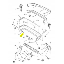 Nakrętka zderzaka tył Opel Omega A OE 90379096