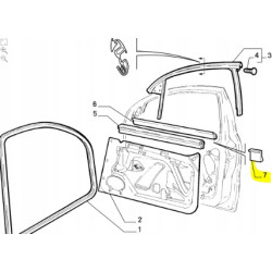 Spinka uszczelka drzwi Fiat Bravo OE 46453269