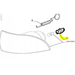 Gniazdo, wtyczka żarówki lampy Fiat Punto OE 9946785