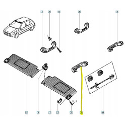 Uchwyt rączka podsufitki Renault Clio I 7700803129
