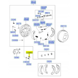 Śruba, hamulce bębnowe tył Hyundai Accent OE 12203 06121