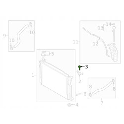 Śruba montażowa osłony chłodnicy Hyundai Santa Fe 11253 06206B