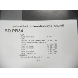 Zestaw montażowy hamulca Starline BD PR34
