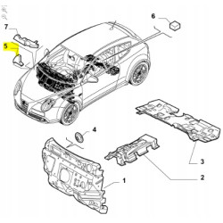 Izolacja grodzi silnik Alfa Romeo Mito OE 50515025