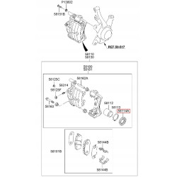 Uszczelka, zacisk hamulcowy Hyundai I10 58114-22000