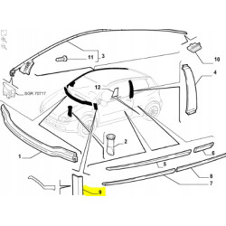 Uszczelka drzwi Fiat Punto OE 735277984