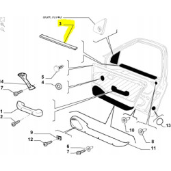 Uszczelka drzwi przód / tył Fiat Palio OE 82491189