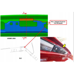 Folia zabezpieczająca tylną klapę Mitsubishi Outlander OE 5819A084