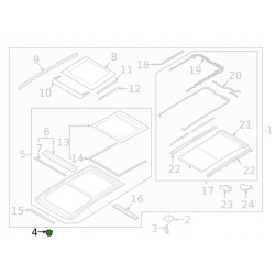 Nakrętka, relingi dachowe Hyundai Santa Fe OE 13390-06001