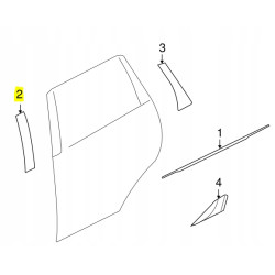 Naklejka ramki drzwi tylnych lewych Mitsubishi Outlander OE 7410A081XA
