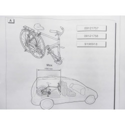 Bagażnik, uchwyt rowerowy Opel Adam OE 9121757