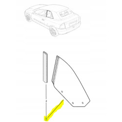 Szyba boczna prawy tył OPEL ASTRA-G OE 9199044