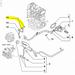 Uszczelka przewodu termostatu Fiat Punto Evo OE 10280060