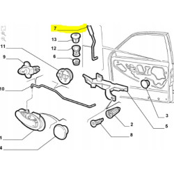 Drążek blokady drzwi przednich bocznych Fiat Seicento OE 735245230