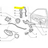 Drążek blokady drzwi przednich bocznych Fiat Seicento OE 735245230