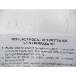 ZESTAW SZCZĘK HAMULCOWYCH STARLINE FIAT BC 00890