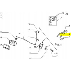 Drążek zamka drzwi przednich Fiat Uno OE 5942933
