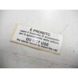 Naklejka DO NOT USE Fiat Multipla OE 10453780
