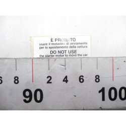 Naklejka DO NOT USE Fiat Multipla OE 10453780