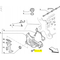Śruba, pompa oleju Fiat Idea OE 46459435