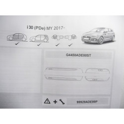 Hyundai OE G4450ADE00ST Hyundai i30 (2016-) Nakładki progowe