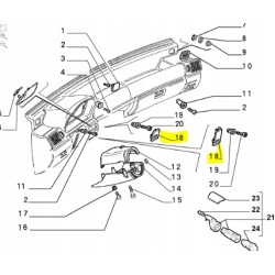 Osłona, zaślepka deska rozdzielcza Fiat Elba OE 181505880