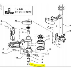 ŚRUBA MOCUJĄCA WSPORNIK SELEKTORA BIEGÓW FIAT DUCATO OE 9635332080